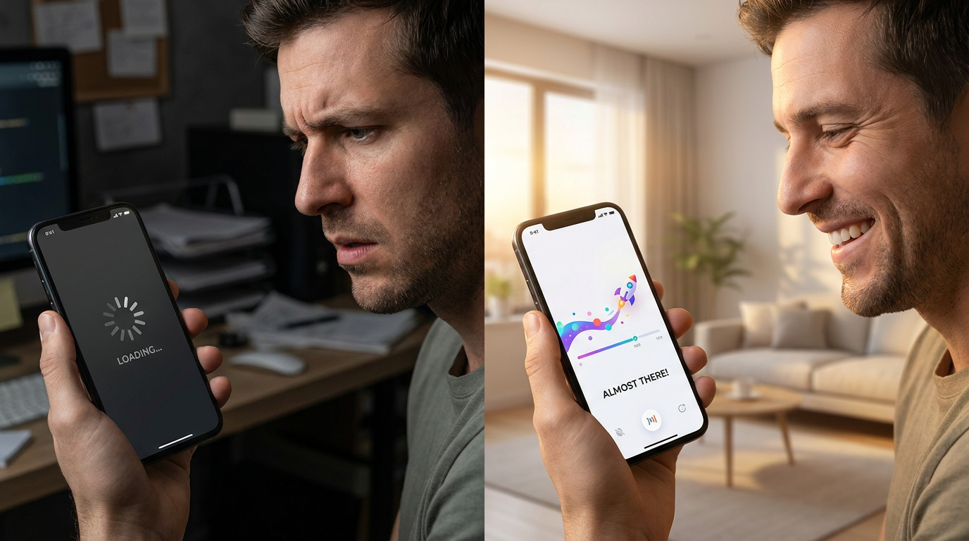 Attendre 30 secondes tue 68 % des conversions : comment occuper l'utilisateur pendant la latence IA