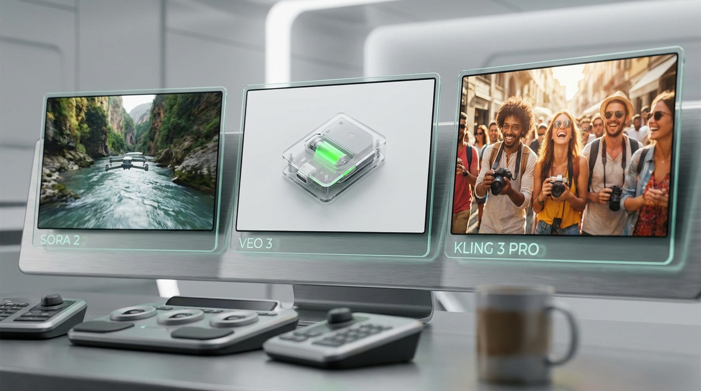 Sora 2 vs Veo 3 vs Kling 3 Pro : le vrai benchmark vidéo IA pour ton e-commerce